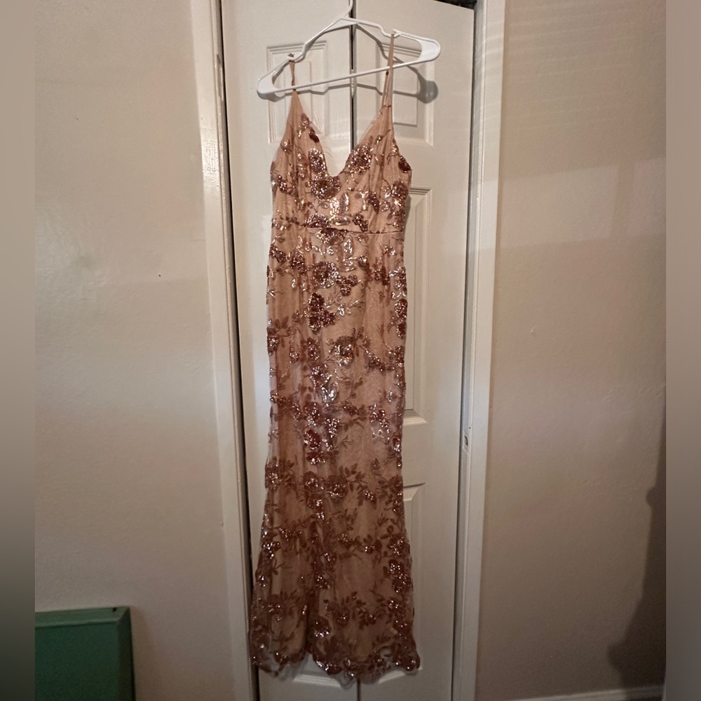 Lulus Rose gold sequin dress